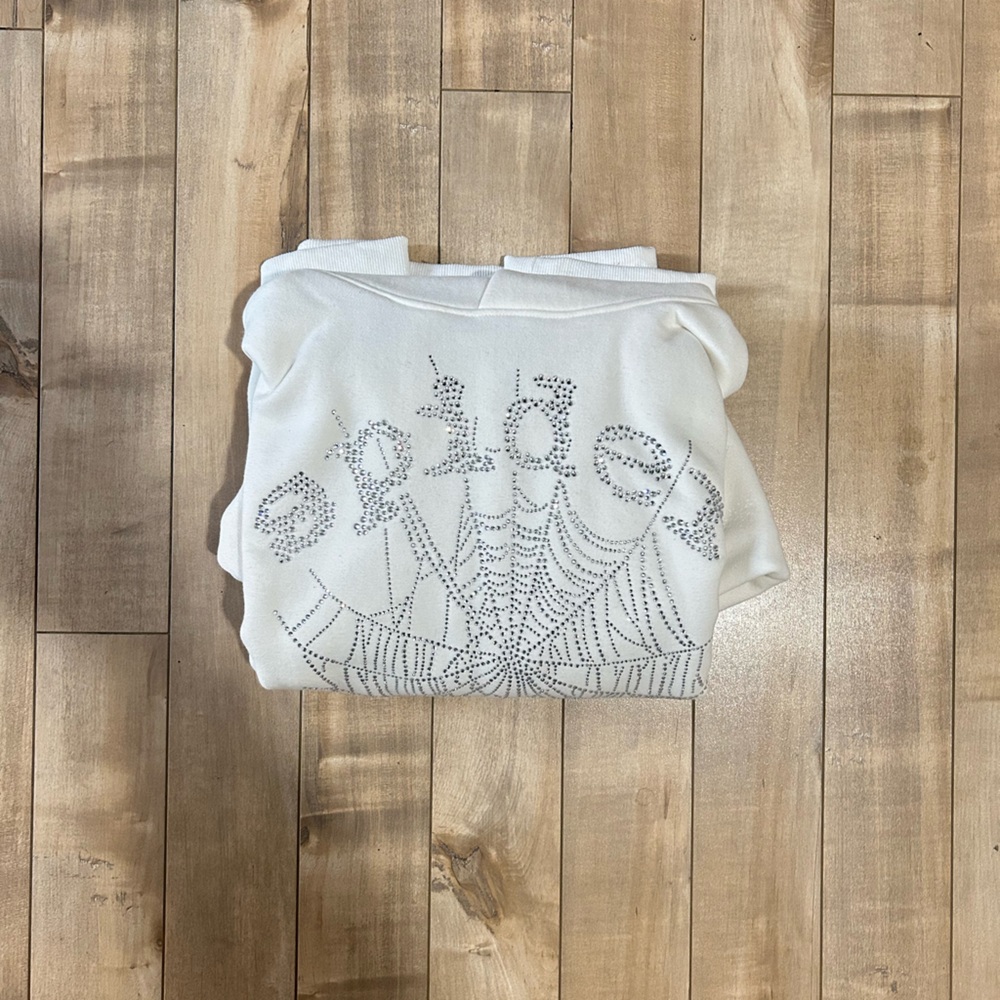 Sp5der OG Rhinestone Logo Hoodie White (PROOF OF AUTHENTICITY)
Size: Us S
